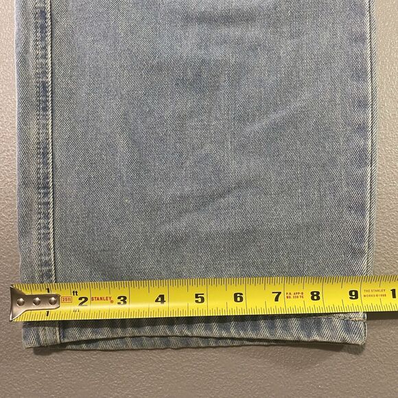DAZY Jeans Wide Leg High Rise Light Wash Denim Pockets Womens L Blue - Picture 8 of 11